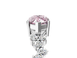 White gold Fancy Pink Marquise Cut Diamond Cluster Pavé Band with Four-Prong Setting_8