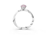 White gold Fancy Pink Marquise Cut Diamond Engagement Ring with Side Stone Accents and Four-Prong Setting_111