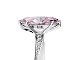 White gold Fancy Pink Marquise Cut Diamond Engagement Ring with Side Stone Accents and Four-Prong Setting_113