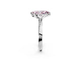 White gold Fancy Pink Marquise Cut Diamond Engagement Ring with Side Stone Accents and Four-Prong Setting_14