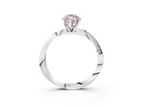 White gold Fancy Pink Marquise Cut Diamond Engagement Ring with Side Stone Accents and Four-Prong Setting_3