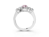 White gold Fancy Pink Marquise  Cut Diamond Five-Stone Prong Set White Gold Ring_35