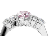 White gold Fancy Pink Marquise  Cut Diamond Five-Stone Prong Set White Gold Ring_35
