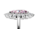 White gold Fancy Pink Marquise Cut Diamond Floral Double Halo Engagement Ring with Prong Setting_29