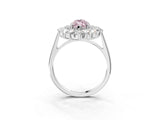 White gold Fancy Pink Marquise Cut Diamond Floral Double Halo Engagement Ring with Prong Setting_41