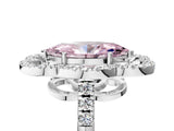 White gold Fancy Pink Marquise Cut Diamond Floral Halo Split Shank Prong Setting Ring_5