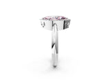 White gold Fancy Pink Marquise  Cut Diamond Halo Engagement Ring with Split Shank and Four-Prong Setting_92