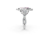 White gold Fancy Pink Marquise Cut Diamond Halo Ring with Pavé Band and Four-Prong Setting_55