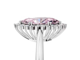 White gold Fancy Pink Marquise  Cut Diamond Halo Ring with Solitaire Band and Prong Setting_58