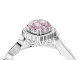 White gold Fancy Pink Marquise Cut Diamond Halo Ring with Vintage Split Shank and Four-Prong Setting_99