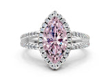 White gold Fancy Pink Marquise Cut Diamond Halo Split Shank Engagement Ring_51