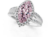White gold Fancy Pink Marquise Cut Diamond Halo Split Shank Engagement Ring_52