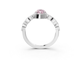 White gold Fancy Pink Marquise  Cut Diamond Milgrain Marquise Band with Prong Setting_6