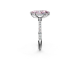 White gold Fancy Pink Marquise  Cut Diamond Pavé Band Ring with Four-Prong Setting_26