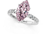 White gold Fancy Pink Marquise  Cut Diamond Pavé Band with Four-Prong Setting_18