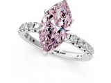 White gold Fancy Pink Marquise  Cut Diamond Pavé Band with Four-Prong Setting_37