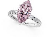 White gold Fancy Pink Marquise  Cut Diamond Pavé Band with Four-Prong Setting_39