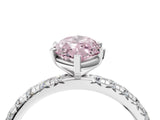 White gold Fancy Pink Marquise  Cut Diamond Pavé Band with Four-Prong Setting_40