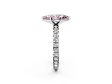 White gold Fancy Pink Marquise  Cut Diamond Pavé Band with Four-Prong Setting_41