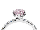 White gold Fancy Pink Marquise  Cut Diamond Pavé Band with Four-Prong Setting_43
