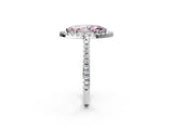 White gold Fancy Pink Marquise Cut Diamond Pavé Halo Ring with Four-Prong Setting_62