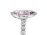 White gold Fancy Pink Marquise Cut Diamond Pavé Solitaire Engagement Ring with Four-Prong Setting_105