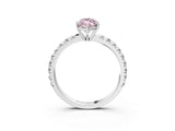 White gold Fancy Pink Marquise Cut Diamond Pavé Solitaire Engagement Ring with Four-Prong Setting_98