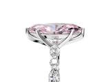 White gold Fancy Pink Marquise Cut Diamond Ring with Marquise and Round  Side Stones and Four-Prong Setting_81