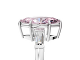 White gold Fancy Pink Marquise  Cut Diamond Ring with Tapered Baguette Side Stones in Four-Prong Setting_8