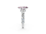 White gold Fancy Pink Marquise Cut Diamond Side Stone Engagement Ring with Four-Prong Setting_63