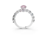 White gold Fancy Pink Marquise Cut Diamond Side Stone Engagement Ring with Four-Prong Setting_64
