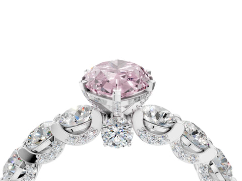 White gold Fancy Pink Marquise Cut Diamond Side Stone Engagement Ring with Four-Prong Setting_65