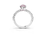 White gold Fancy Pink Marquise Cut Diamond Side Stone Solitaire Ring with Round  and Four-Prong Setting_177