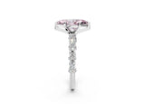 White gold Fancy Pink Marquise Cut Diamond Side Stone Solitaire Ring with Round  and Four-Prong Setting_26