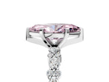 White gold Fancy Pink Marquise Cut Diamond Side Stone Solitaire Ring with Round  and Four-Prong Setting_29