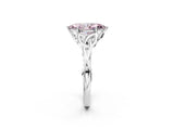 White gold Fancy Pink Marquise Cut Diamond Solitaire Celtic Knot Ring with Four-Prong Setting_86