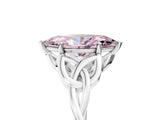 White gold Fancy Pink Marquise Cut Diamond Solitaire Celtic Knot Ring with Four-Prong Setting_89