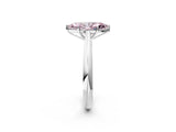 White gold Fancy Pink Marquise Cut Diamond Solitaire Engagement Ring with Cathedral Setting and Four-Prong Mount_110