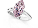 White gold Fancy Pink Marquise Cut Diamond Solitaire Engagement Ring with Cathedral Setting and Four-Prong Mount_13