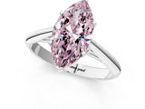 White gold Fancy Pink Marquise Cut Diamond Solitaire Engagement Ring with Cathedral Setting and Four-Prong Mount_154