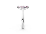 White gold Fancy Pink Marquise Cut Diamond Solitaire Engagement Ring with Cathedral Setting and Four-Prong Mount_155