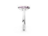 White gold Fancy Pink Marquise Cut Diamond Solitaire Engagement Ring with Cathedral Setting and Four-Prong Mount_26