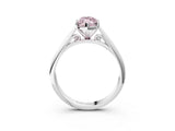 White gold Fancy Pink Marquise Cut Diamond Solitaire Engagement Ring with Cathedral Setting and Four-Prong Mount_27