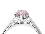 White gold Fancy Pink Marquise Cut Diamond Solitaire Engagement Ring with Cathedral Setting and Four-Prong Mount_28