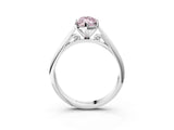 White gold Fancy Pink Marquise Cut Diamond Solitaire Engagement Ring with Cathedral Setting and Four-Prong Mount_51