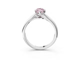 White gold Fancy Pink Marquise Cut Diamond Solitaire Engagement Ring with Classic Band and Four-Prong Setting_102