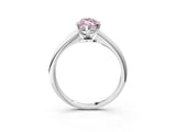 White gold Fancy Pink Marquise Cut Diamond Solitaire Engagement Ring with Classic Band and Four-Prong Setting_15