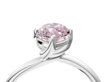 White gold Fancy Pink Marquise Cut Diamond Solitaire Engagement Ring with Four-Prong Setting and Classic Band_36