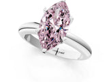White gold Fancy Pink Marquise Cut Diamond Solitaire Engagement Ring with Round Band and Four-Prong Setting_163