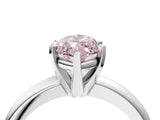 White gold Fancy Pink Marquise Cut Diamond Solitaire Engagement Ring with Round Band and Four-Prong Setting_166